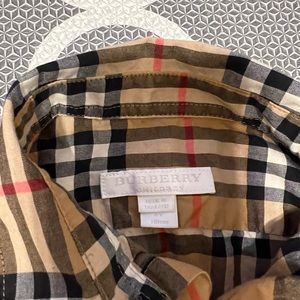 Burberry Kids Button Down Shirt - Beige, Black, Red